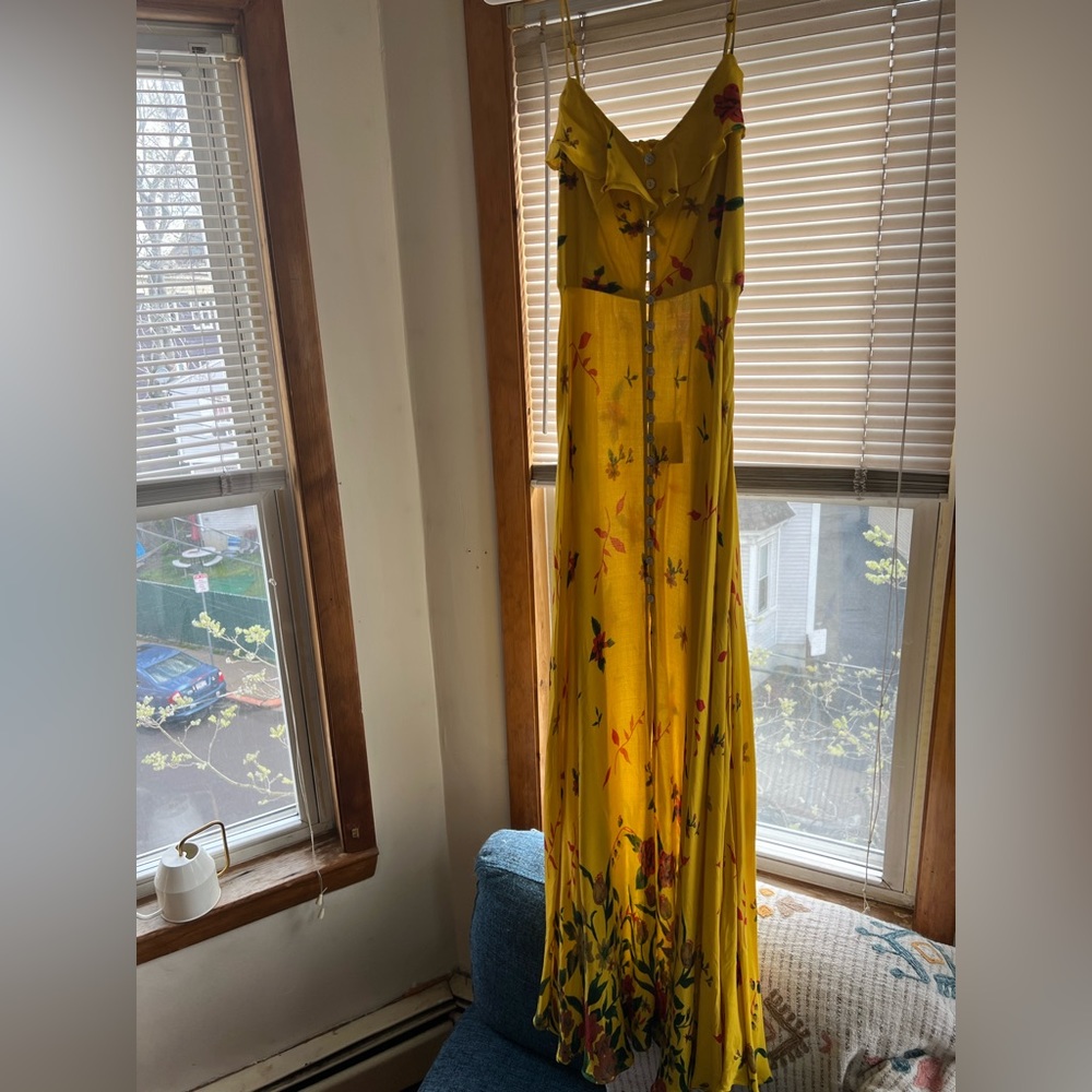 Urban Outfitters mustard floral dress